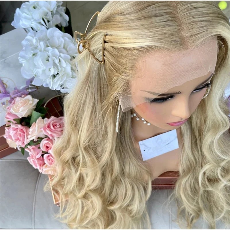 30 Inch Long Womens Wig Blonde Highlights Streaks B..